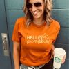 Hello pumpkin tee Short sleeve fall tee Bella 3001 Autumn