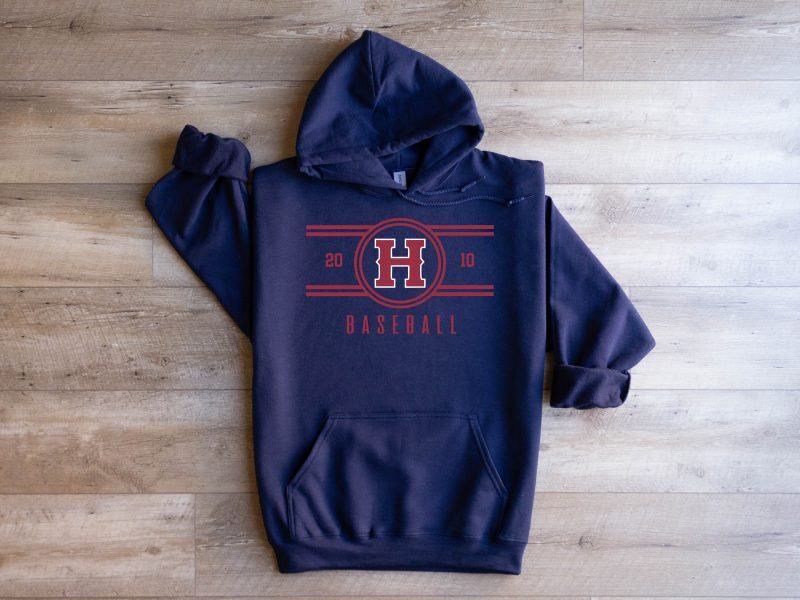 herrimanbaseballmaroonlineslogonavyhoodie