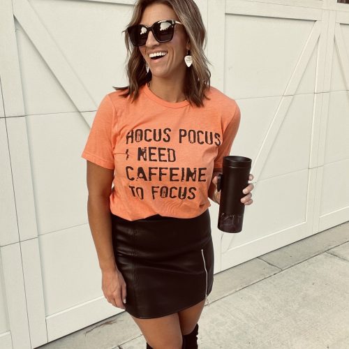 hocus pocus i need caffeine to focus short sleeve halloween tee bella canvas 3001 744003