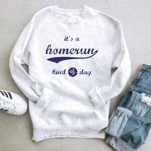 Homerun kind of day sweatshirt Baseball sweatshirt Lane seven unisex sweatshirt S Oatmeal