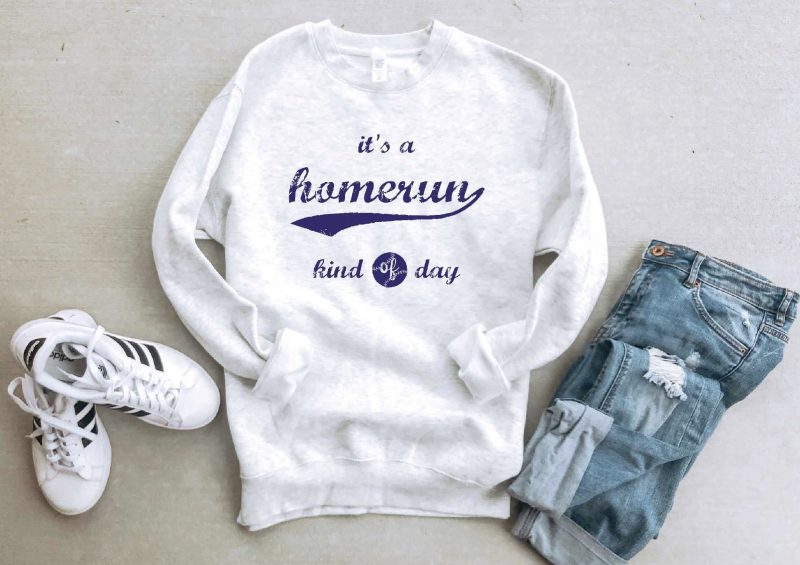 Homerun kind of day sweatshirt Baseball sweatshirt Lane seven unisex sweatshirt S Oatmeal