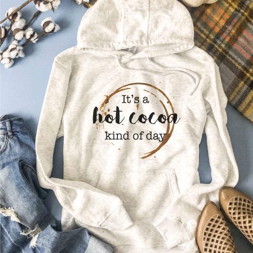 Hot cocoa kind of day hoodie Fall hoodie Lane seven unisex hoodie oatmeal