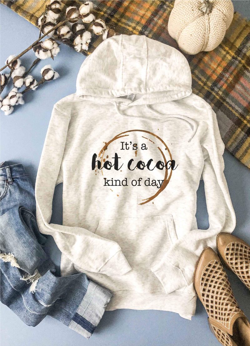 Hot cocoa kind of day hoodie Fall hoodie Lane seven unisex hoodie oatmeal