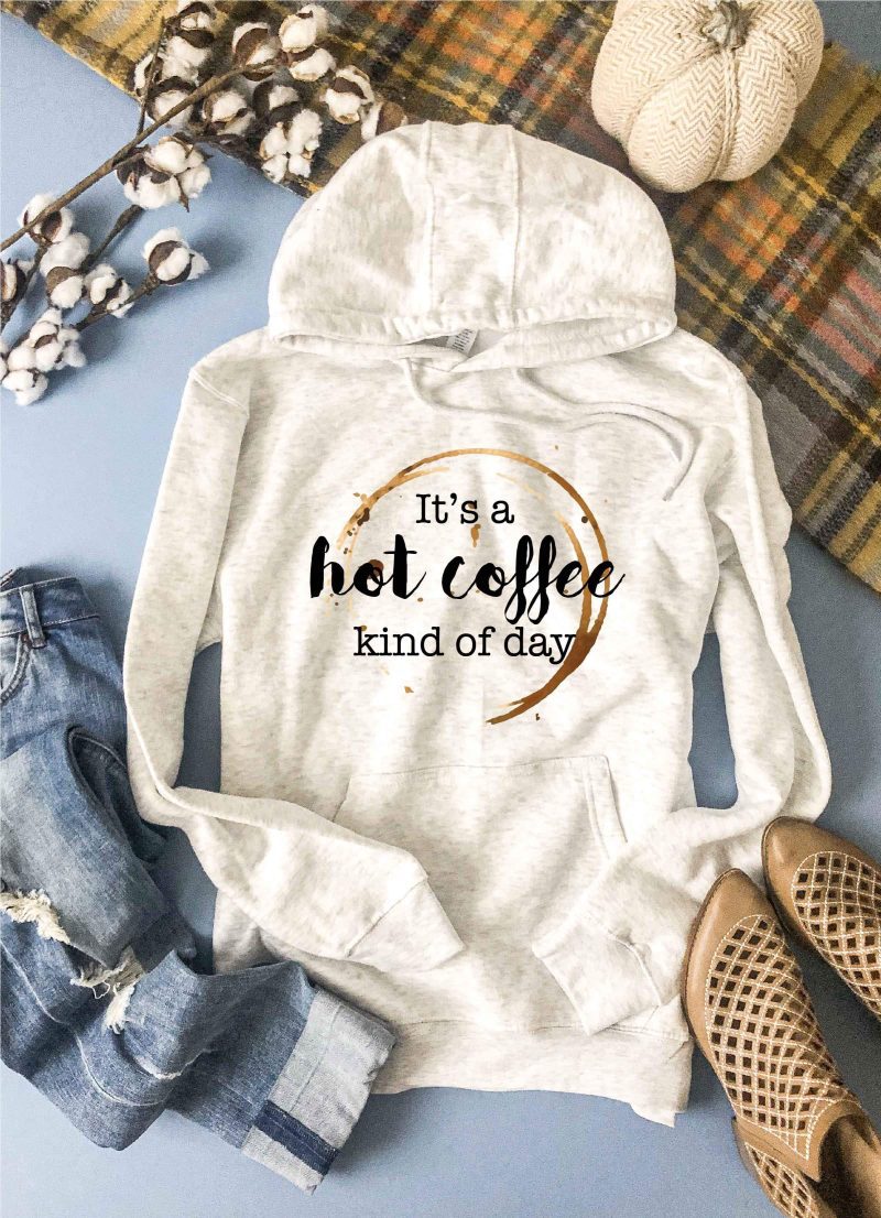 Hot coffee kind of day hoodie Fall hoodie Lane seven unisex hoodie oatmeal