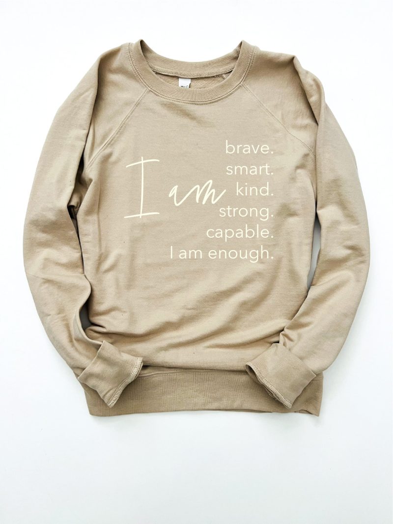 i am french terry sweatshirt affirmation collection independent trading co french terry 997601