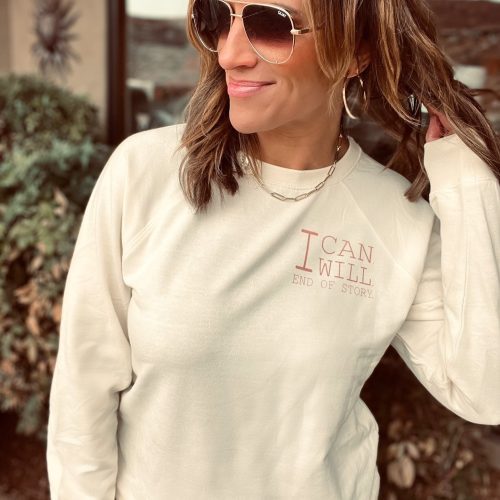 i can i will french terry sweatshirt affirmation collection independent trading co french terry 599486