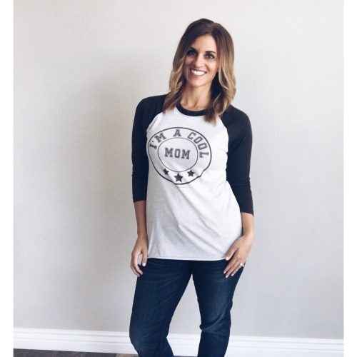 im a cool mom baseball tee baseball mom themed tee next level 6051 baseball tee heather whiteheather black 731546