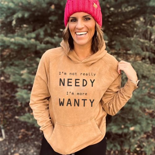 I'm not needy vintage wash hoodie Edgy hoodie Lane Seven vintage hoodie