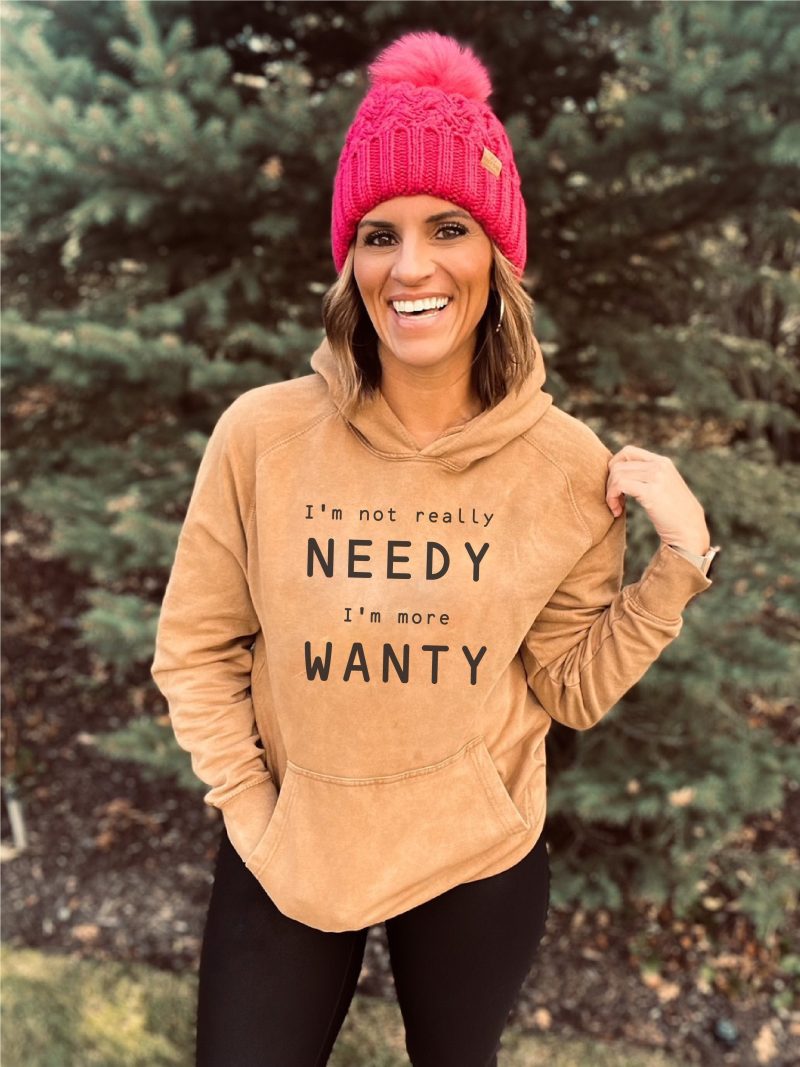 I'm not needy vintage wash hoodie Edgy hoodie Lane Seven vintage hoodie