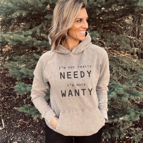 I'm not needy vintage wash hoodie Edgy hoodie Lane Seven vintage hoodie Vintage zinc XS