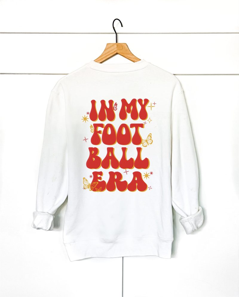 in my football erared and yellow back print basic sweatshirt football collection gildan 18000 sweatshirt 650132