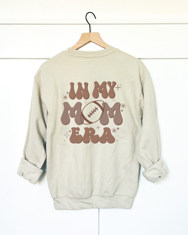 in my football mom era back print basic sweatshirt affirmation collection gildan 18000 sweatshirt 764318