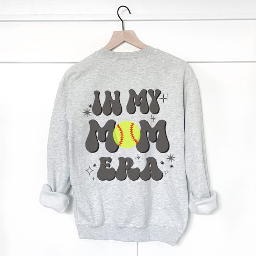 in my softball mom era back print basic sweatshirt sports collection gildan 18000 sweatshirt 740662