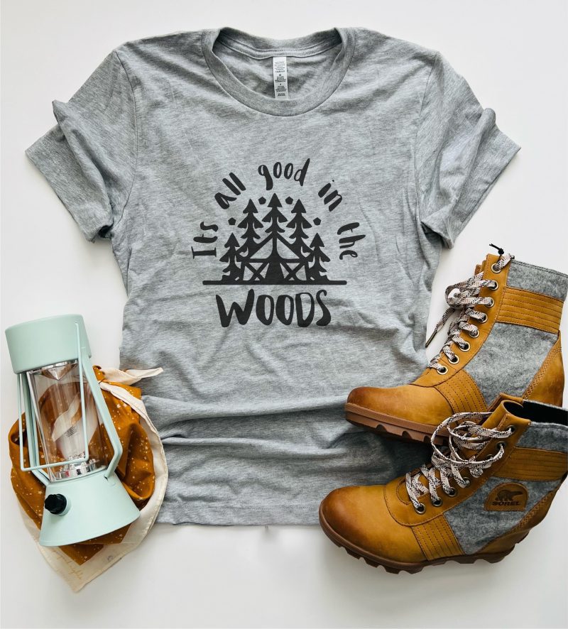 its all good in the woods short sleeve camping tee bella canvas 3001 444820