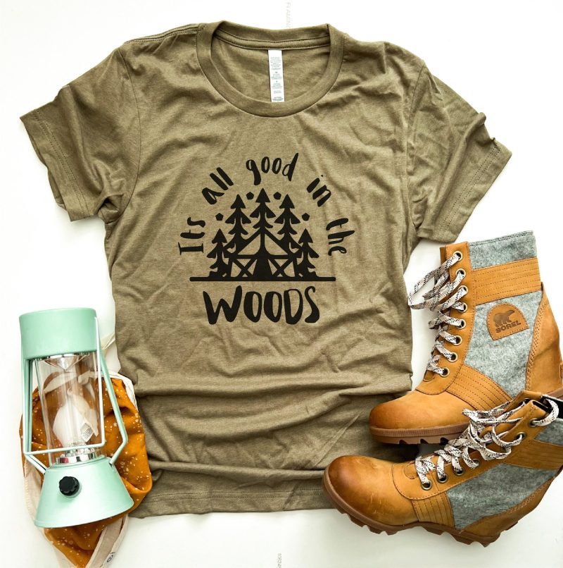 its all good in the woods short sleeve camping tee bella canvas 3001 721584