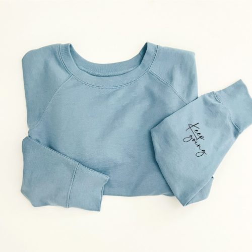 Keep going french terry sweatshirt Affirmation collection Independent Trading Co French Terry XS Mystic blue 