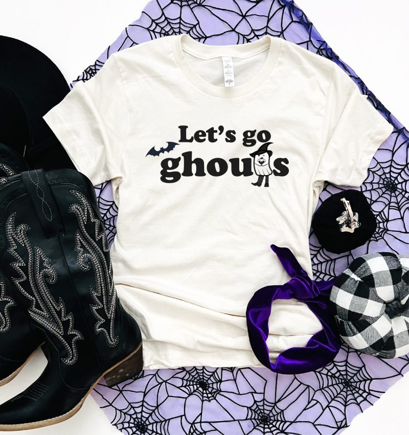 lets go ghouls tee short sleeve halloween tee bella canvas 3001 455259