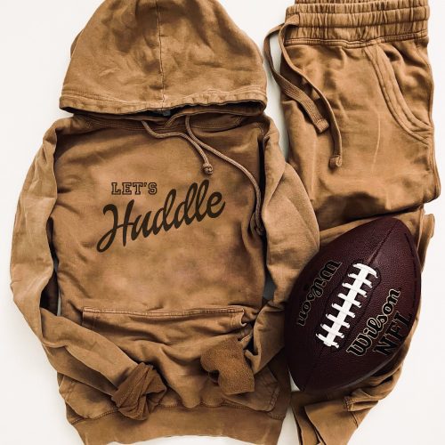 Let's huddle unisex vintage wash hoodie Football hoodie Lane Seven vintage hoodie 