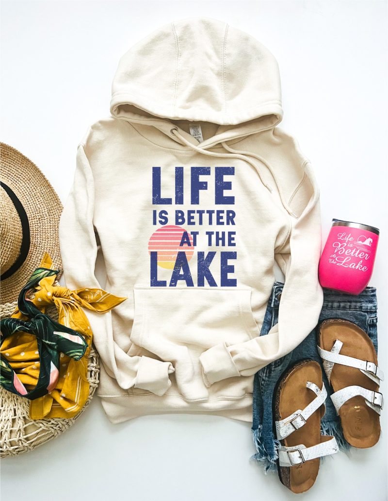 life is better at the lake fleece hoodie adventure hoodie lane seven fleece hoodie 957548