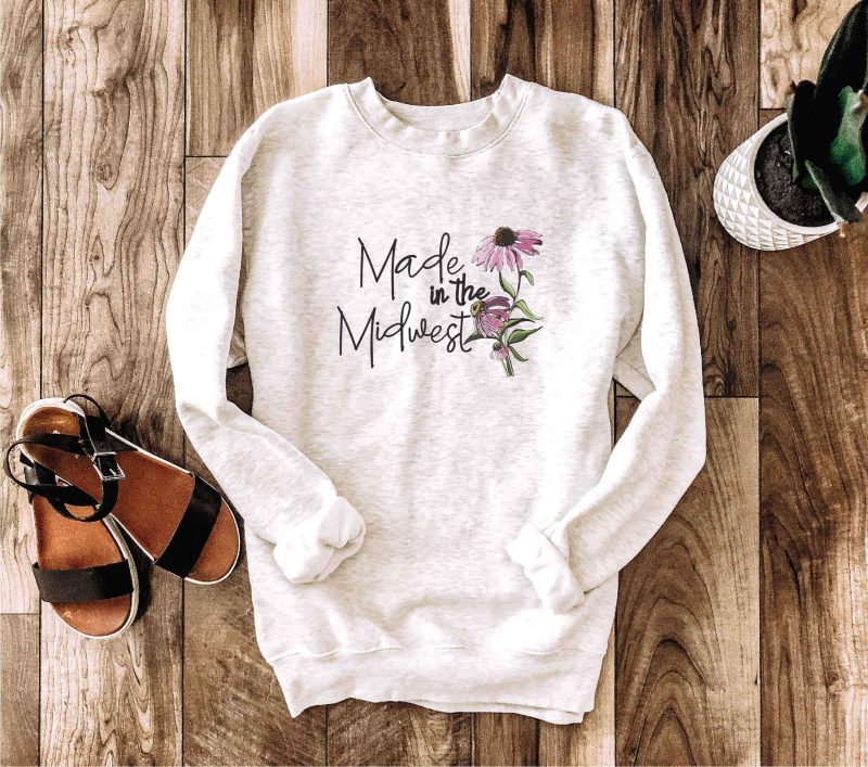 made in the midwest crewneck sweatshirt miscellaneous sweatshirt lane seven unisex sweatshirt oatmeal 709466