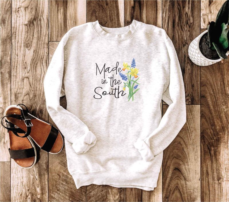 made in the south crewneck sweatshirt miscellaneous sweatshirt lane seven unisex sweatshirt oatmeal 293796