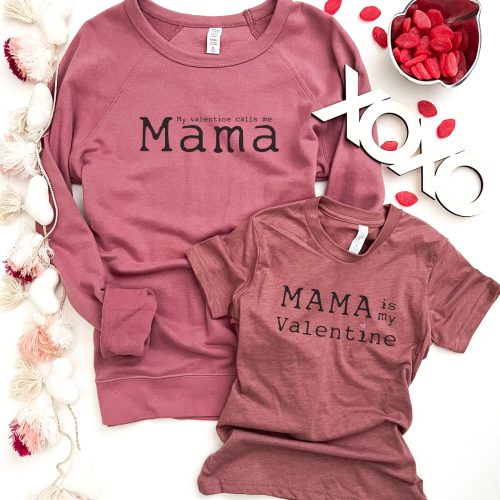 mama is my valentine kids tee kids short sleeve valentines tee next level 3310 kids tee heather grey 274697