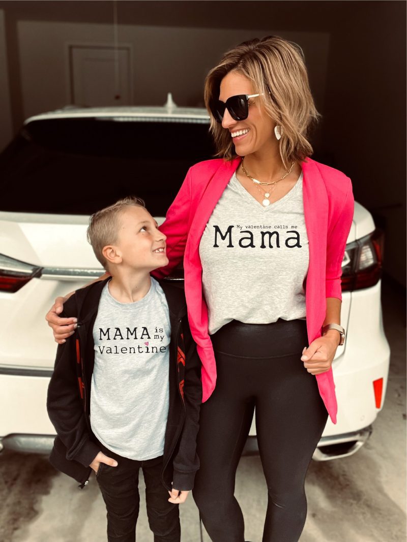 mama is my valentine kids tee kids short sleeve valentines tee next level 3310 kids tee heather grey 373257