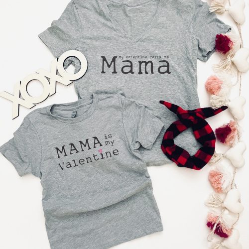 mama is my valentine kids tee kids short sleeve valentines tee next level 3310 kids tee heather grey 703708