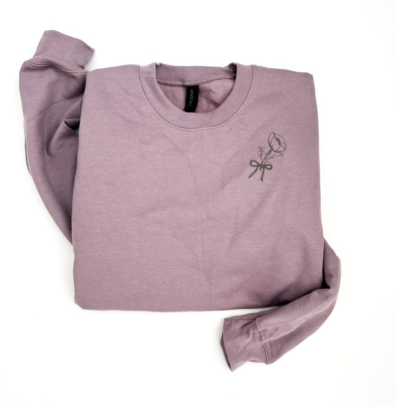 maybe she is a wildflower double print basic fleece sweatshirt spring gildan sf000 917302