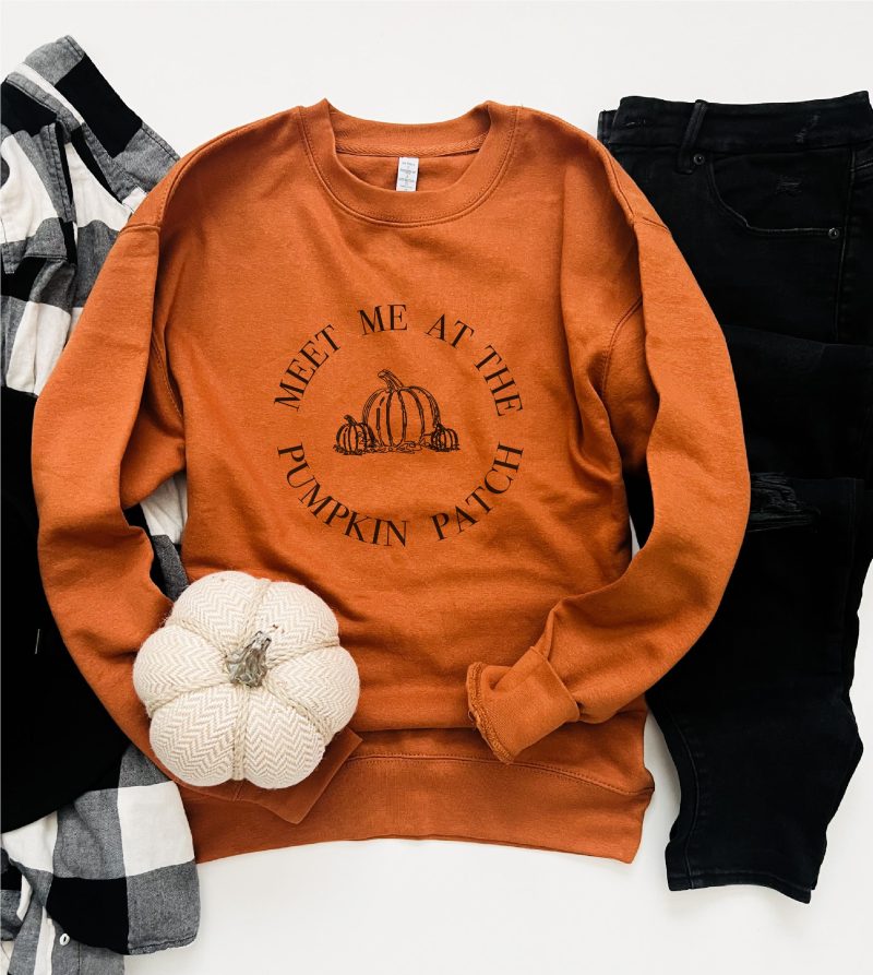 Meet me at the pumpkin patch sweatshirt Fall sweatshirt CH fleece sweatshirt adobe