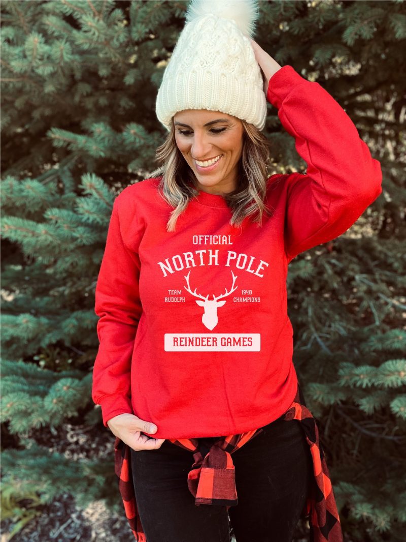 north pole basic sweatshirt holiday sweatshirt gildan 18000 sweatshirt 979921