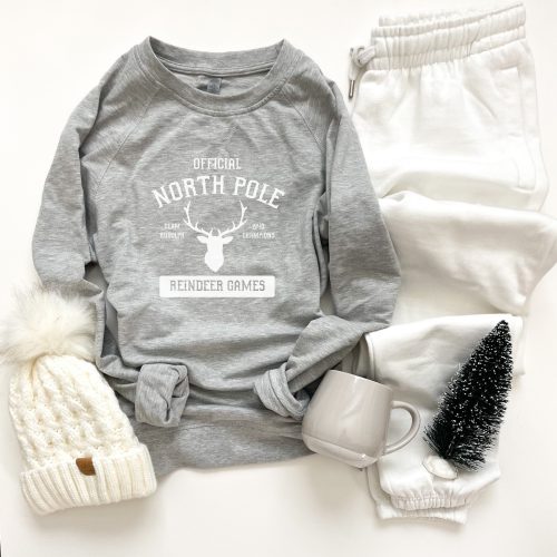 North Pole french terry raglan sweatshirt Holiday French Terry raglan Cotton heritage and lane seven French Terry raglan