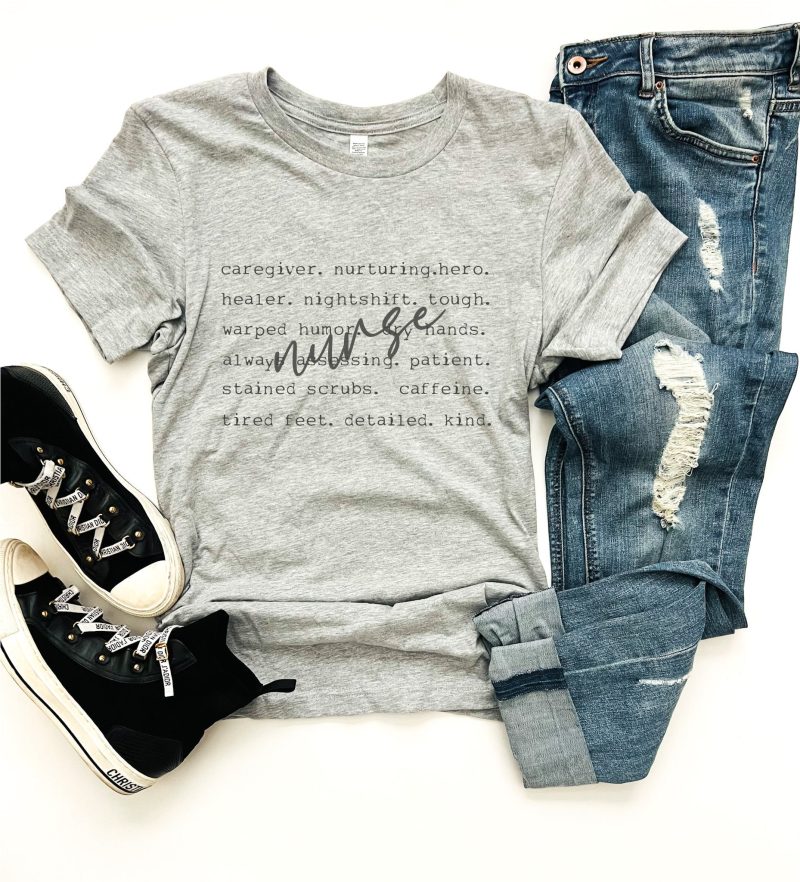 nurse words tee teacher collection bella canvas 3001 535912