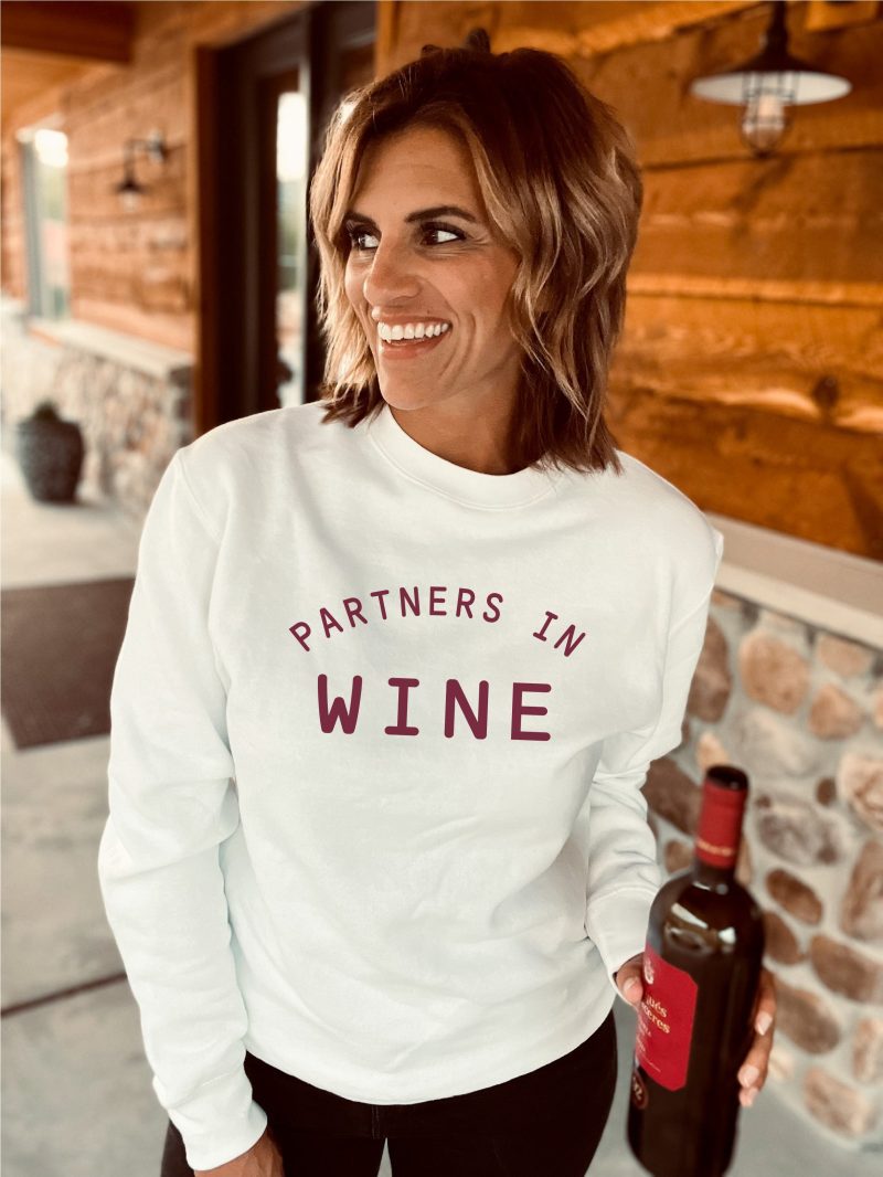 partners in wine fleece sweatshirt fall french terry raglan lane seven fleece sweatshirt 429158