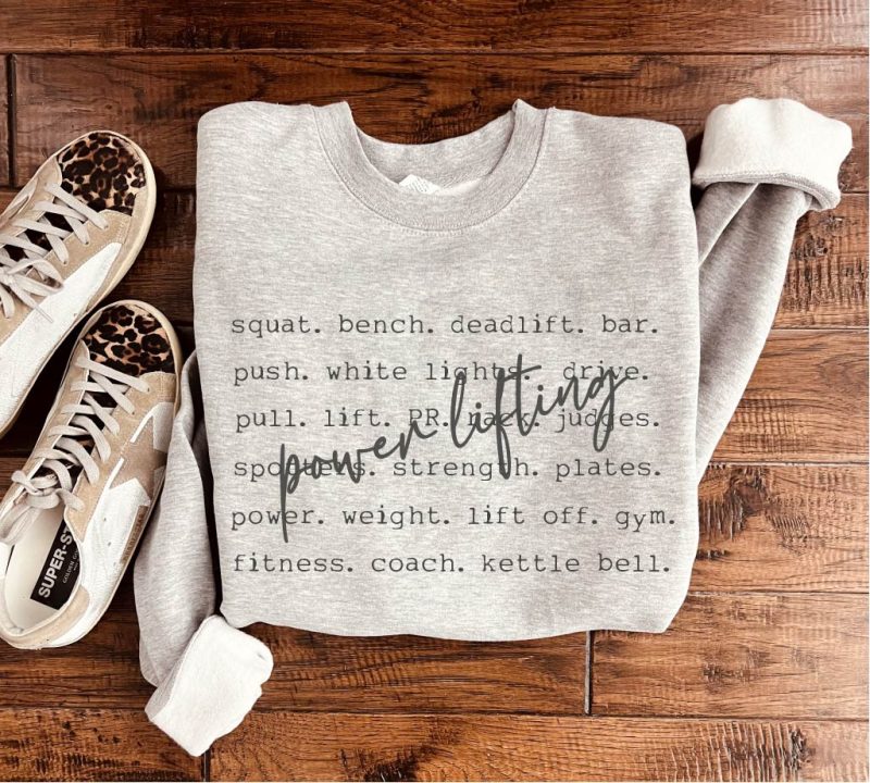 power lifting words basic sweatshirt sports collection volleyball gildan 18000 sweatshirt 176066