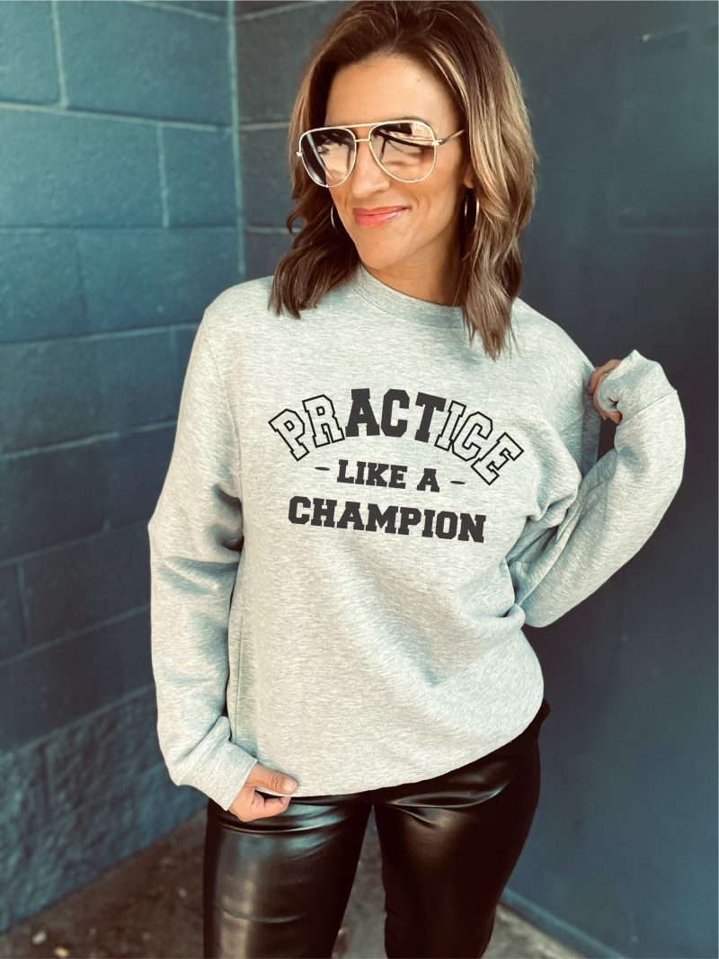 Practice like a champion basic sweatshirt Basketball sweatshirt Gildan 18000 sweatshirt