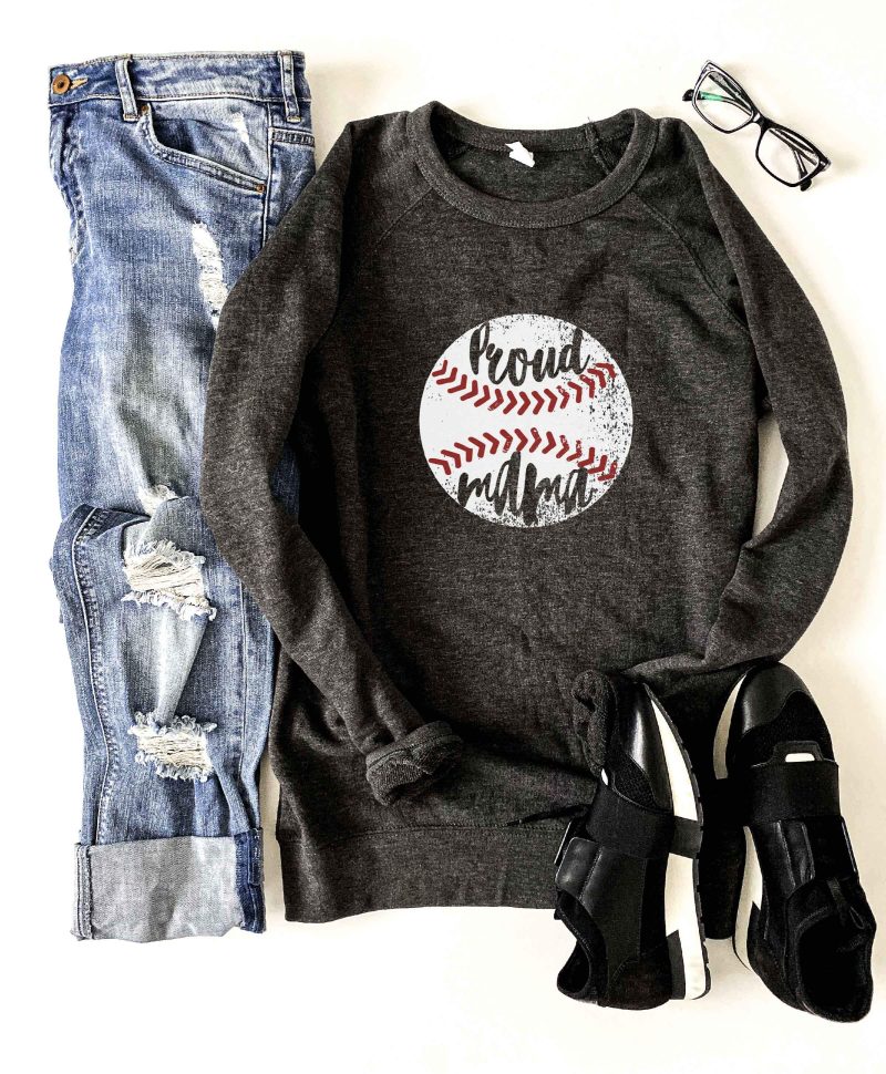 proud mama baseball french terry raglan sweatshirt baseball french terry raglan lane seven french terry raglan 226817