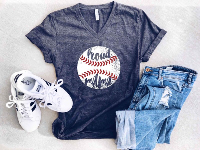 proud mama baseball vneck short sleeve baseball tee costa threads 741804