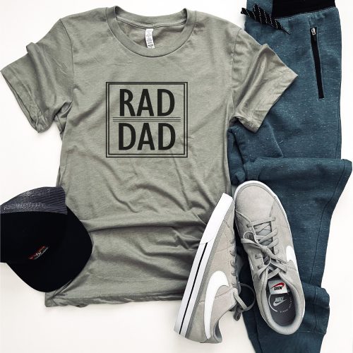 Rad Dad tee Short sleeve dad tee Bella canvas 3001 Heather stone 