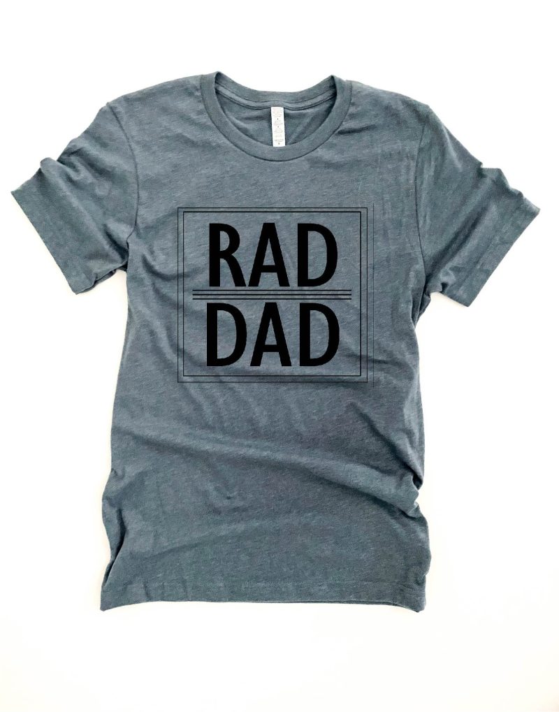 Rad Dad tee Short sleeve dad tee Bella canvas 3001 Heather stone XS Heather storm