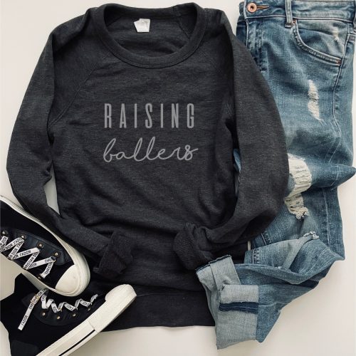 Raising ballers french terry raglan Sports French Terry raglan Lane seven French Terry raglan XS Charcoal