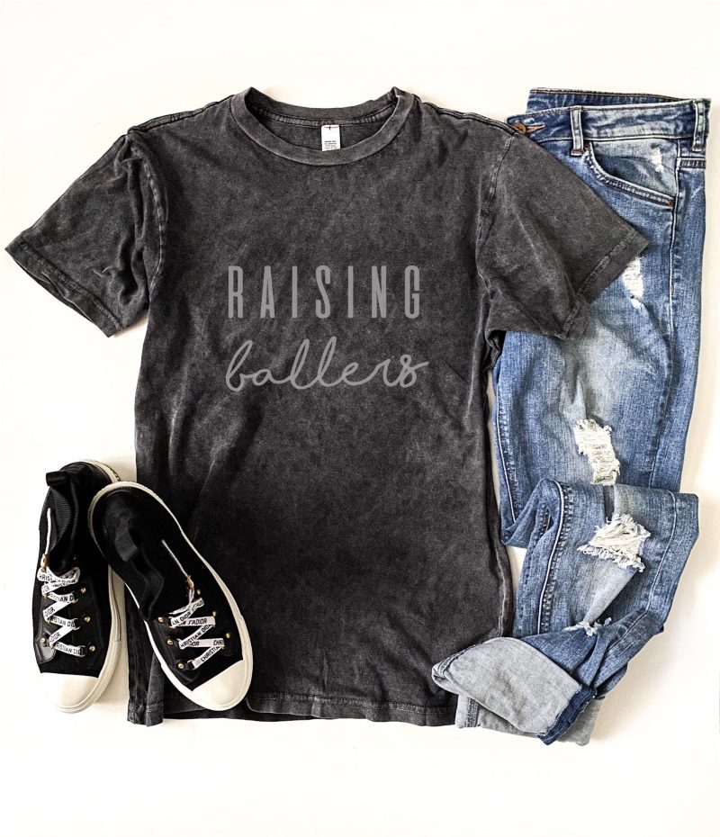 raising ballers vintage wash tee inspirational tee lane seven vintage black tee 417622