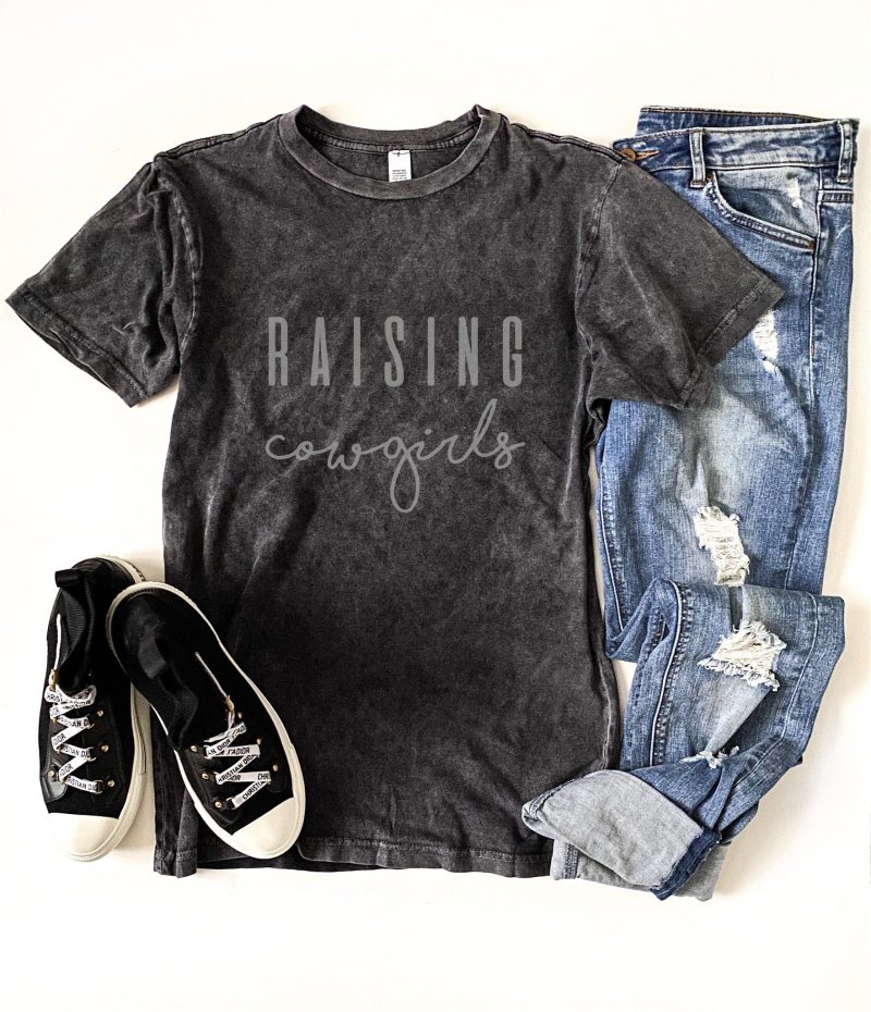 raising cowgirls vintage wash tee sports tee lane seven vintage black tee 550132