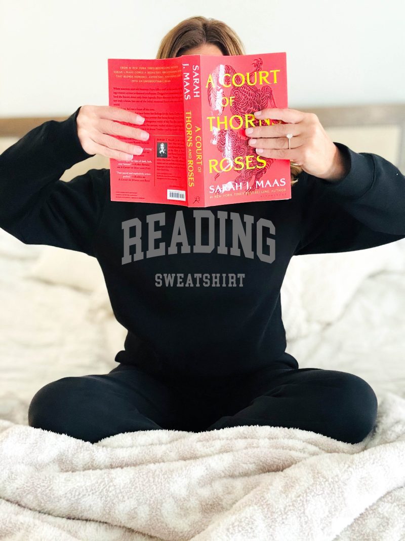 reading sweatshirt fleece sweatshirt book club lane seven premium fleece crew chestnut 967225