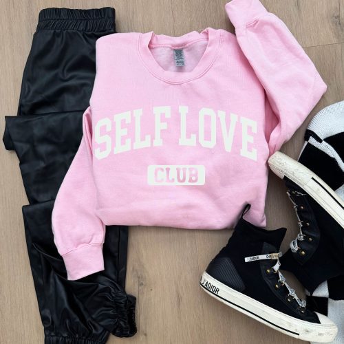 self love club basic sweatshirt valentines gildan 18000 sweatshirt 195150