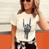 Skeleton rock tee Short Sleeve halloween tee Bella canvas 3001