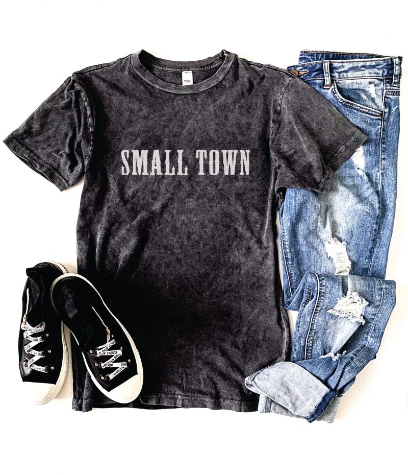 small town vintage wash tee customizable custom lane seven vintage black tee 821632