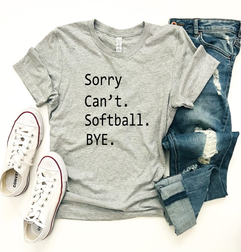 sorry cant softball tee bella canvas 3001 bella canvas 3001 785088