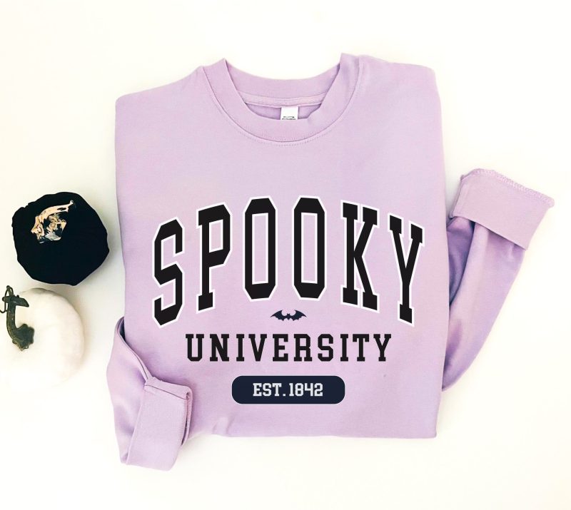 spooky university sweatshirt halloween hoodie independent trading 743101