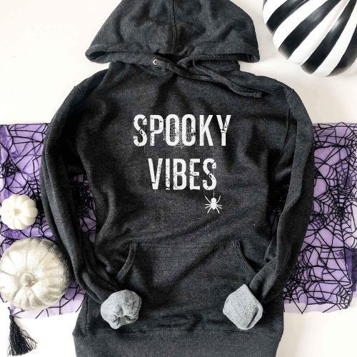 Spooky vibes french terry hoodie Halloween hoodie lane seven french terry hoodie